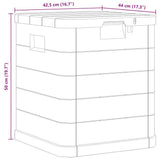 Garden Storage Box 90 L Light Grey