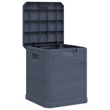 Garden Storage Box 90 L Anthracite - Front View
