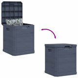 Garden Storage Box 90 L Anthracite - Close-Up Angle