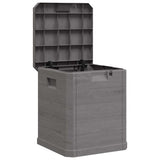 Garden Storage Box 90 L Brown - Front View