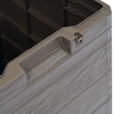 Garden Storage Box 90 L Brown - Low Angle