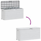 Garden Storage Box 280 L Light Grey - Close-Up Angle