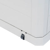 Garden Storage Box 280 L Light Grey - Low Angle