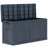 Garden Storage Box 320 L Black - Top-Down View