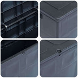 Garden Storage Box 320 L Black - Close-Up Angle