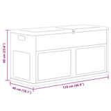 Garden Storage Box 320 L Black - Low Angle
