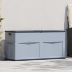 Garden Storage Box 320 L Grey Black