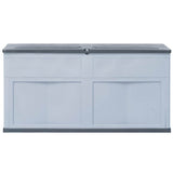 Garden Storage Box 320 L Grey Black - Top-Down View