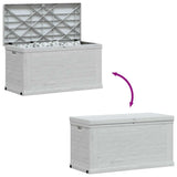 Garden Storage Box 420 L Light Grey - Close-Up Angle