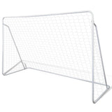 Football Goal Nets Steel 2 pcs 240x90x150 cm - Front View