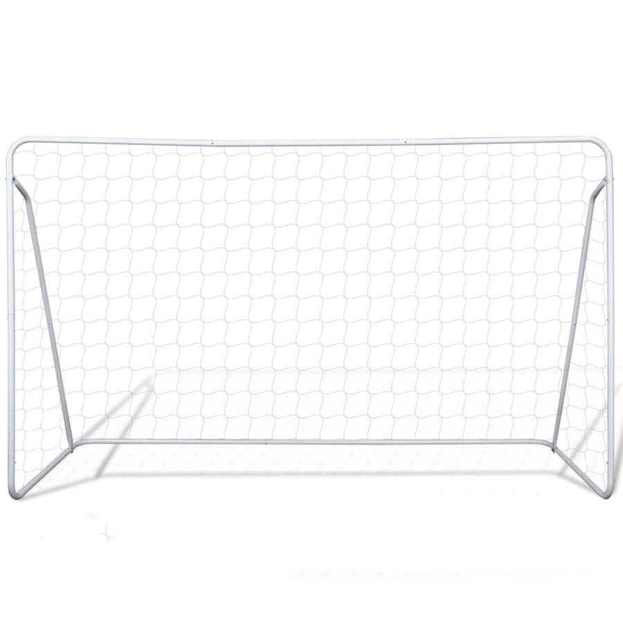 Football Goal Nets Steel 2 pcs 240x90x150 cm