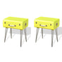 Bedside Cabinets 2 pcs 49,5x36x60 cm Yellow