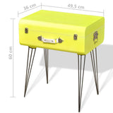 Bedside Cabinets 2 pcs 49.5x36x60 cm Yellow - Close-Up Angle