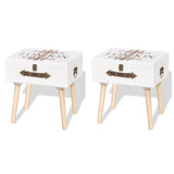 Bedside Cabinets 2 pcs 40x30x41,5 cm White
