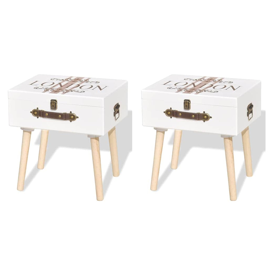 Bedside Cabinets 2 pcs 40x30x41,5 cm White