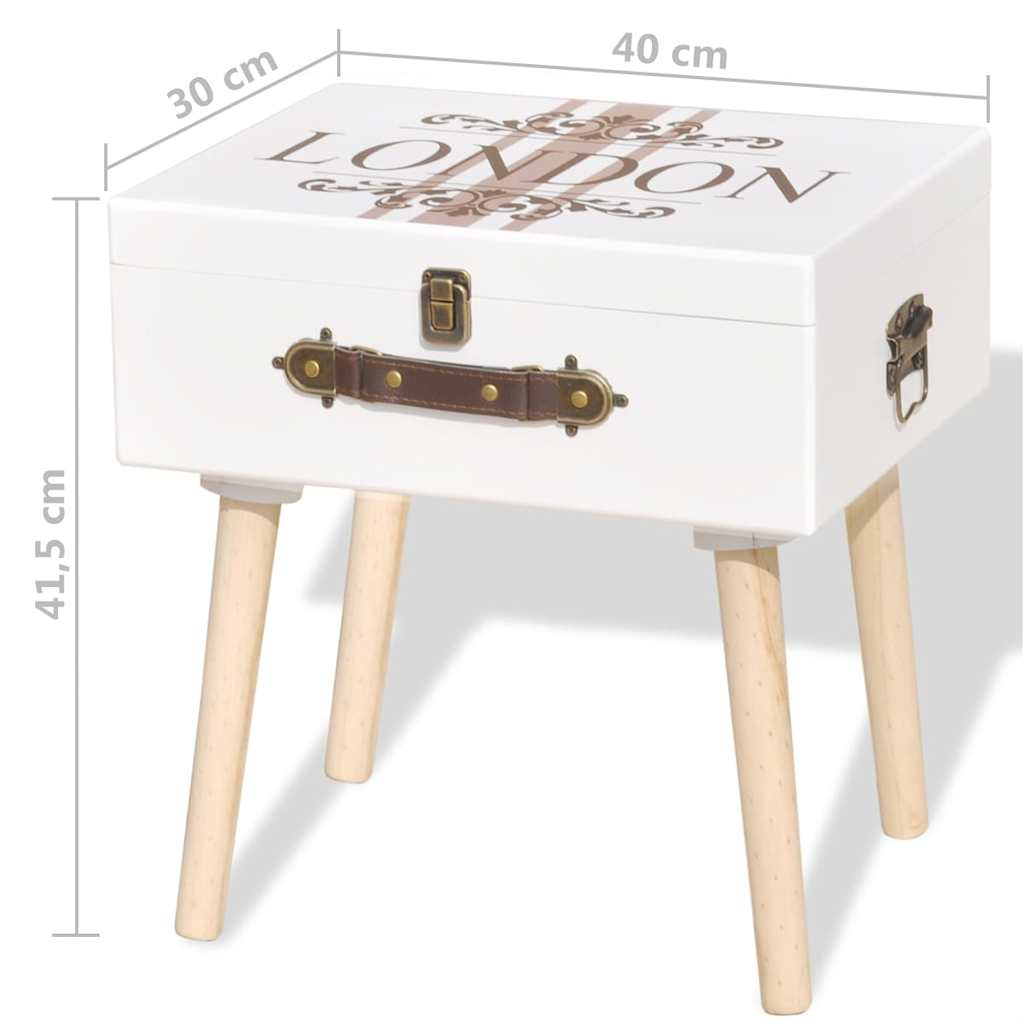 Bedside Cabinets 2 pcs 40x30x41,5 cm White