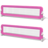 Toddler Safety Bed Rail 2 pcs Pink 150x42 cm