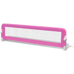 Toddler Safety Bed Rail 2 pcs Pink 150x42 cm