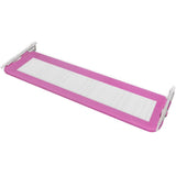 Toddler Safety Bed Rail 2 pcs Pink 150x42 cm - 45-Degree Angle