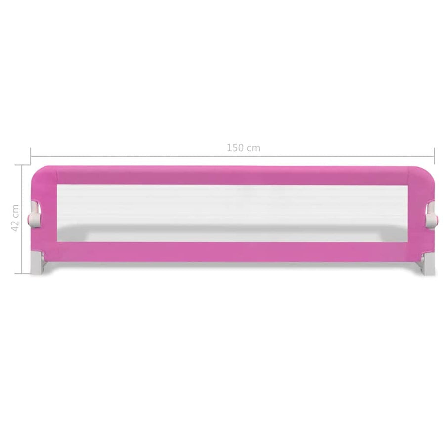 Toddler Safety Bed Rail 2 pcs Pink 150x42 cm