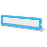 Toddler Safety Bed Rail 2 pcs Blue 150x42 cm - Side View