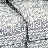 2-Seater Modular Pouffe Light Grey Fabric - Extra Image