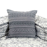 2-Seater Modular Pouffe Light Grey Fabric - Extra Image