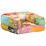 Modular Pouffe Patchwork Fabric - Side View