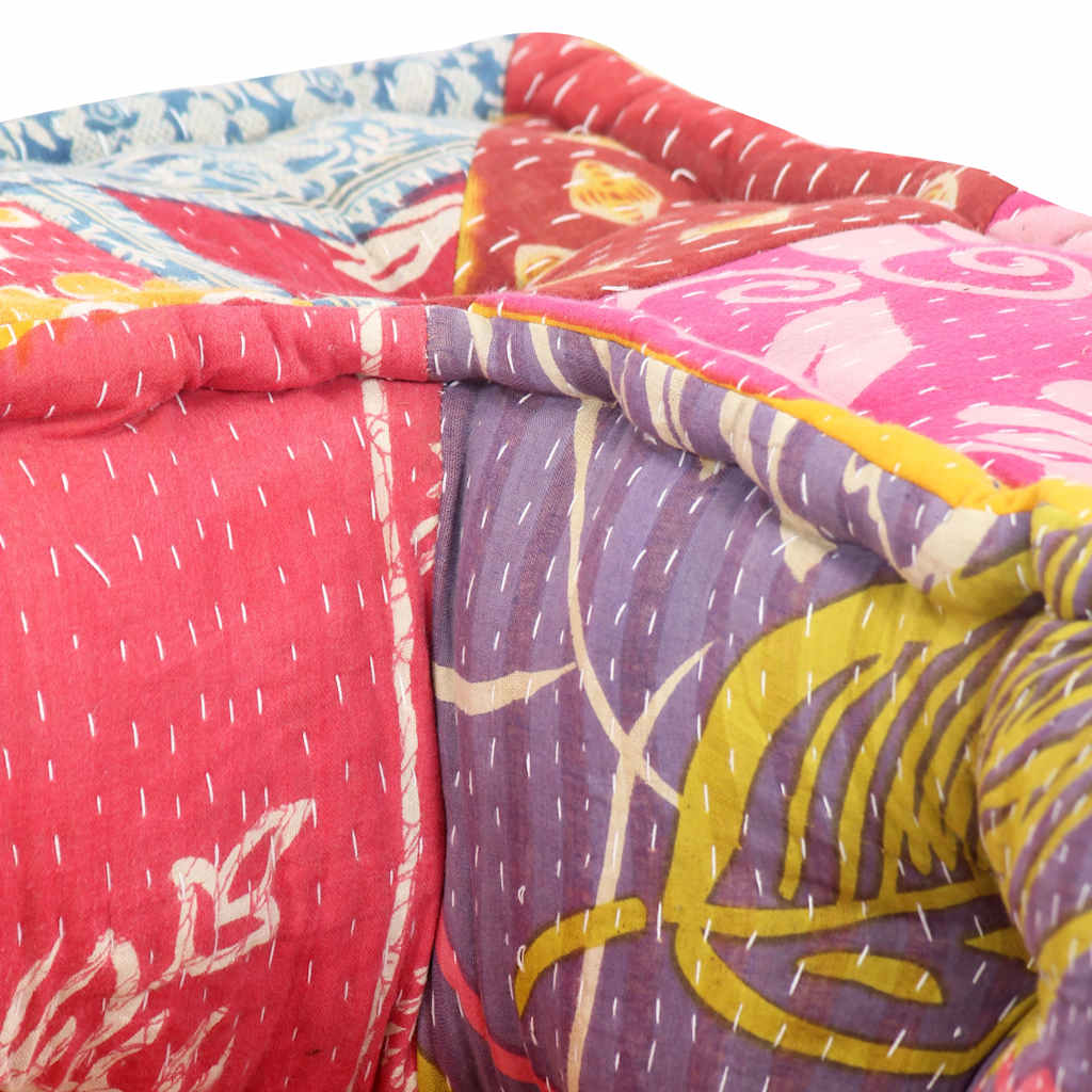 Modular Pouffe Patchwork Fabric