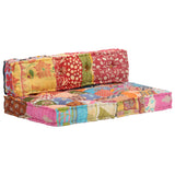 Pouffe Patchwork Fabric - Low Angle