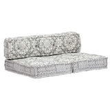 Pouffe Light Grey Fabric