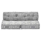 Pouffe Light Grey Fabric