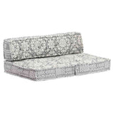 Pouffe Light Grey Fabric