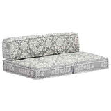 Pouffe Light Grey Fabric - Rear View