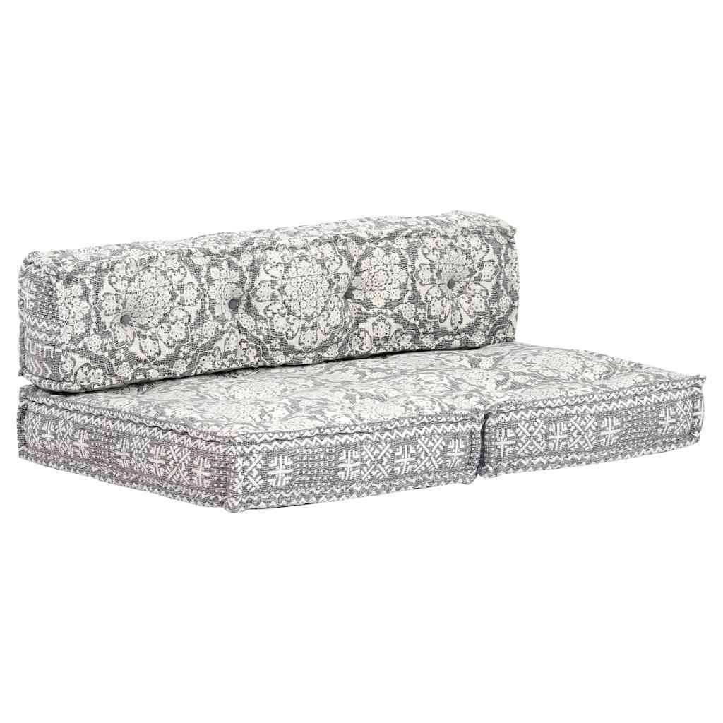 Pouffe Light Grey Fabric