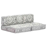 Pouffe Light Grey Fabric - Close-Up Angle