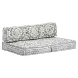 Pouffe Light Grey Fabric