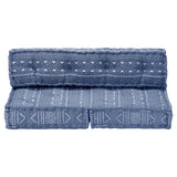 Pouffe Indigo Fabric - Front View