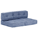 Pouffe Indigo Fabric - 45-Degree Angle