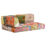 Pouffe Patchwork Fabric - Low Angle