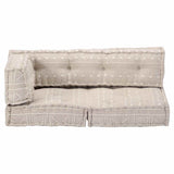 Pouffe Beige Fabric