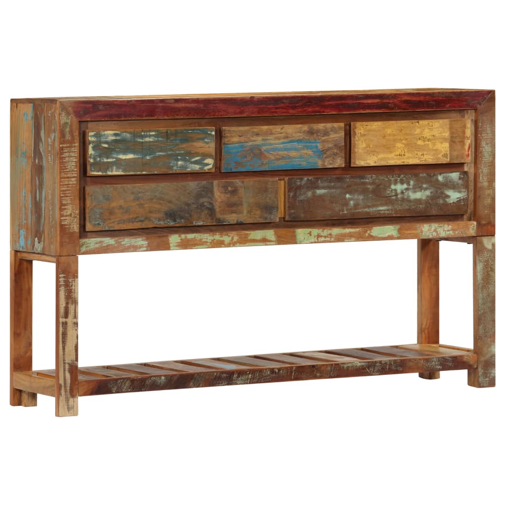 Sideboard 120x30x75 Cm Solid Reclaimed Wood- Natural