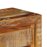 Sideboard 120x30x75 Cm Solid Reclaimed Wood- Natural - Rear View