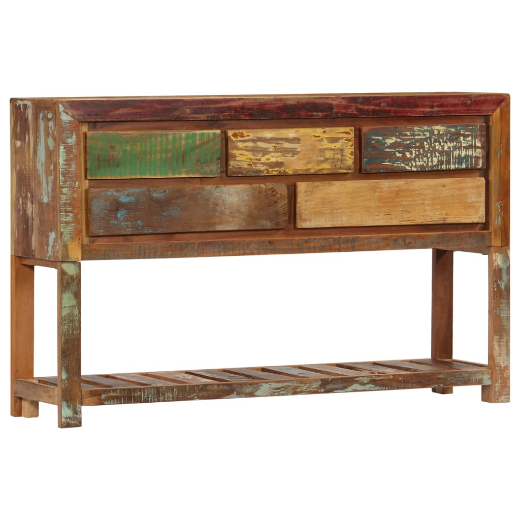 Sideboard 120x30x75 Cm Solid Reclaimed Wood- Natural