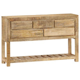 Sideboard 120x30x75 Cm Solid Mango Wood - Low Angle