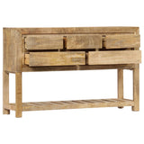 Sideboard 120x30x75 Cm Solid Mango Wood - Top-Down View