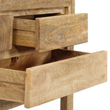 Sideboard 120x30x75 Cm Solid Mango Wood - 45-Degree Angle
