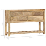 Sideboard 120x30x75 Cm Solid Mango Wood - Low Angle