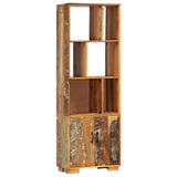 Bookshelf 60x35x180 Cm Solid Reclaimed Wood - Low Angle