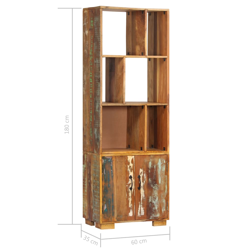 Bookshelf 60x35x180 Cm Solid Reclaimed Wood